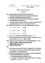 Kỳ thi olympic truyền thống 304 lần xi - Năm 2005 môn Hóa học khối 10